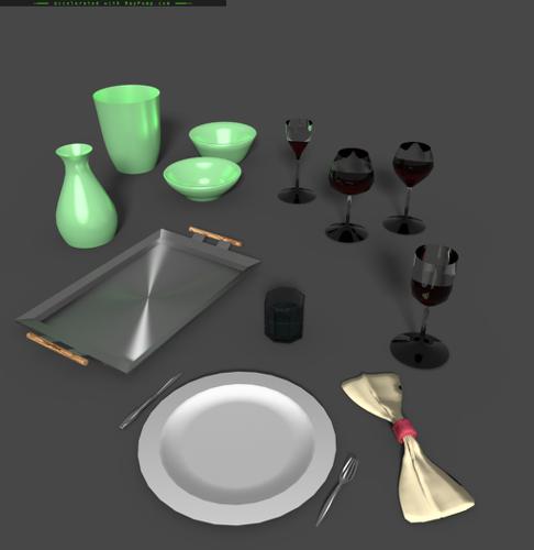 Tableware Set with Shapekey Controls preview image